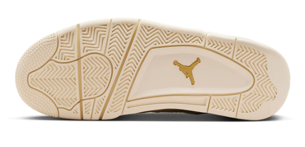 Air Jordan 4 Retro Women's Sneakers - Metallic Gold (AQ9129-170)