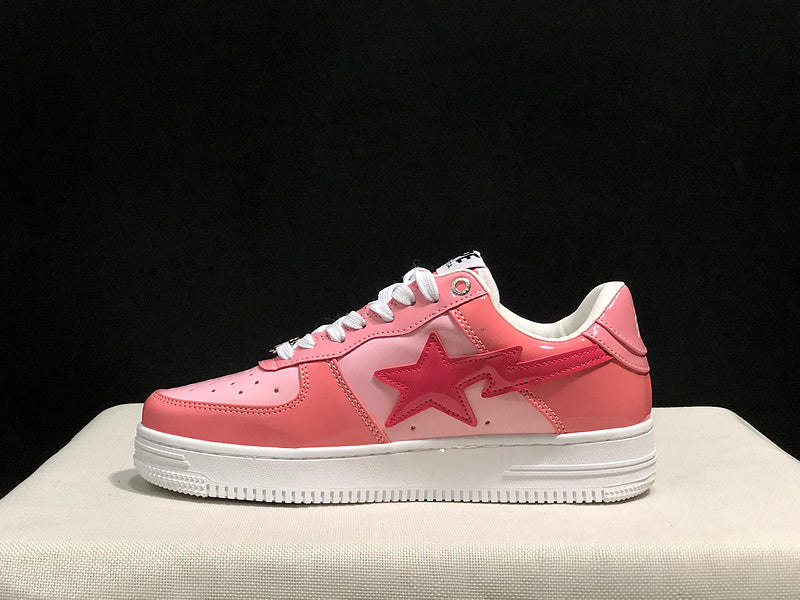 BAPE STA Low Pink Patent Sneakers
