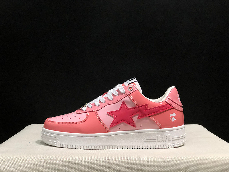 BAPE STA Low Pink Patent Sneakers