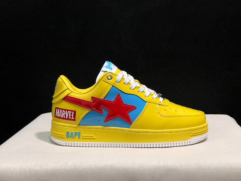 Red, Blue & Yellow Colorblock Low-Top Sneakers