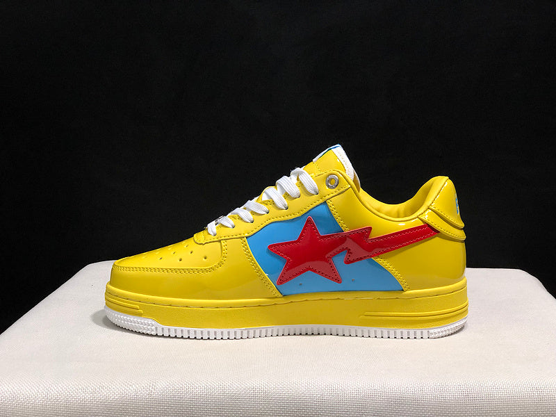 Red, Blue & Yellow Colorblock Low-Top Sneakers