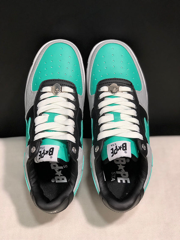 BAPE STA Low Sneakers – Mint/Black/Grey