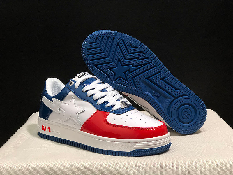 BAPE STA Low Sneakers – Red/White/Blue