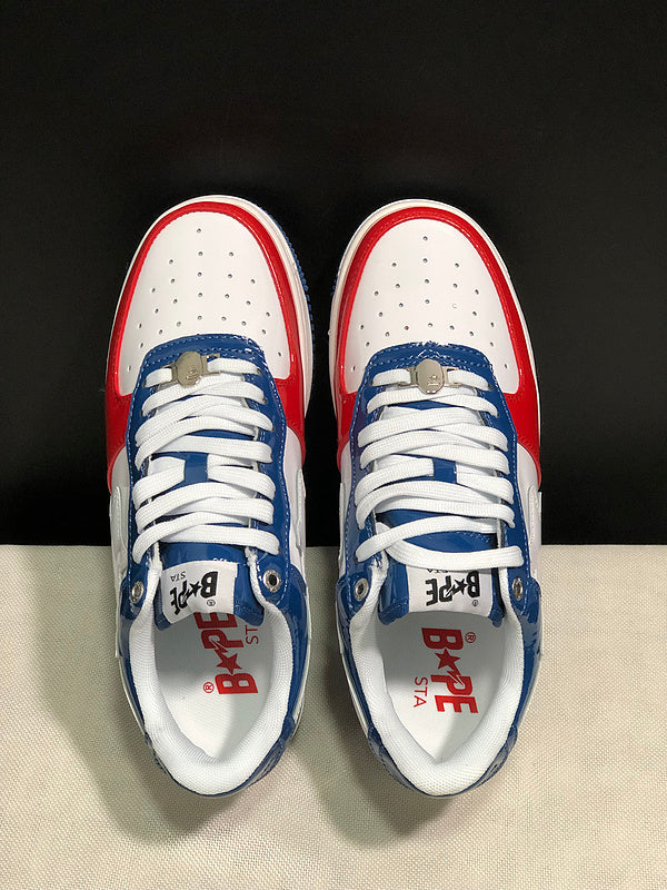 BAPE STA Low Sneakers – Red/White/Blue